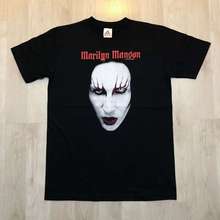 Marilyn Manson玛丽莲曼森人像印花短袖美式复古VTG高街氛围感T恤