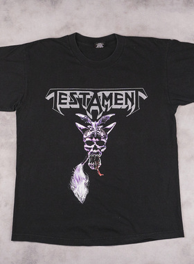 TESTAMENT圣约乐队金属朋克摇滚短袖美式复古vibe高街潮牌纯棉T恤