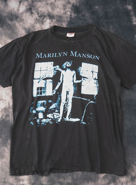 Marilyn Manson玛丽莲曼森美式复古vibe高街潮牌宽松大码短袖T恤