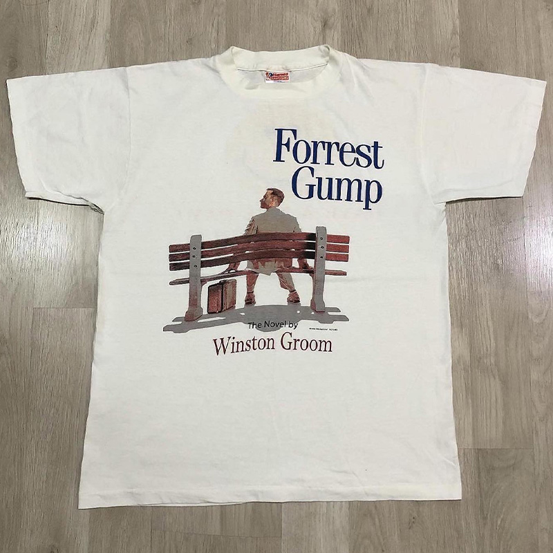 Forrest Gump阿甘正传周边印花短袖oldschool学院风男女重磅T恤潮