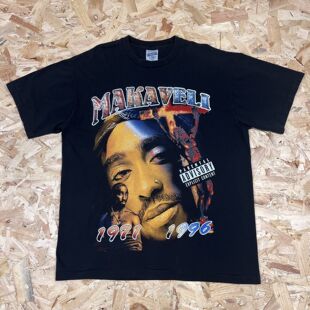 2pac图派克西海岸嘻哈匪帮说唱潮牌短袖美式复古VTG高街纯棉T恤男