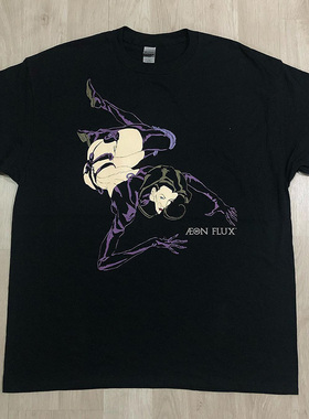 Aeon Flux魔力女战士美式复古oversize高街潮牌纯棉短袖T恤男女款