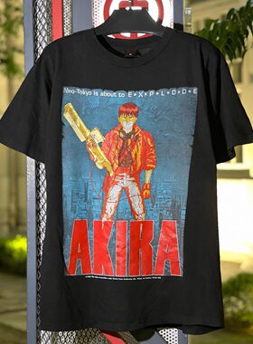 AKIRA阿基拉日系动漫印花短袖VTG高街休闲潮牌纯棉T恤男女情侣装
