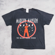 Marilyn Manson玛丽莲曼森美式复古重磅纯棉短袖VTG高街宽松T恤潮
