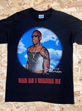 Dennis Rodman丹尼斯罗德曼人像印花短袖VTG高街潮牌复古纯棉T恤