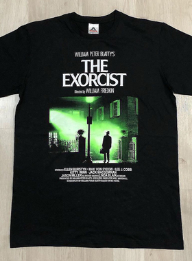 The Exorcist驱魔人电影周边印花短袖vintage高街潮牌复古纯棉t恤
