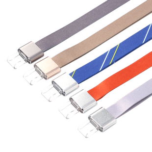 dezhi 加厚挂绳铝扣透明钩式工作挂绳卡套工作牌胸牌定制证件套工作证挂套门禁卡套挂绳印刷卡套织带蓝色吊牌