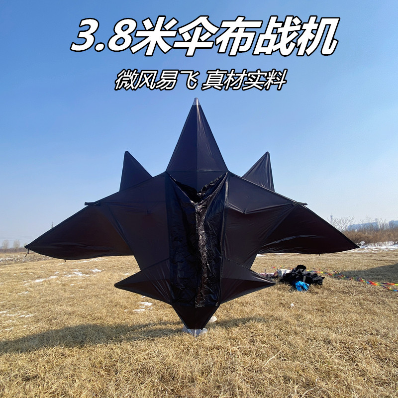 淘淘乐3.8米战斗机风筝硅胶伞风筝