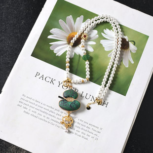 新中式古风宋锦项链发夹挂件胸针首饰国风饰品手工配饰非遗蜀锦