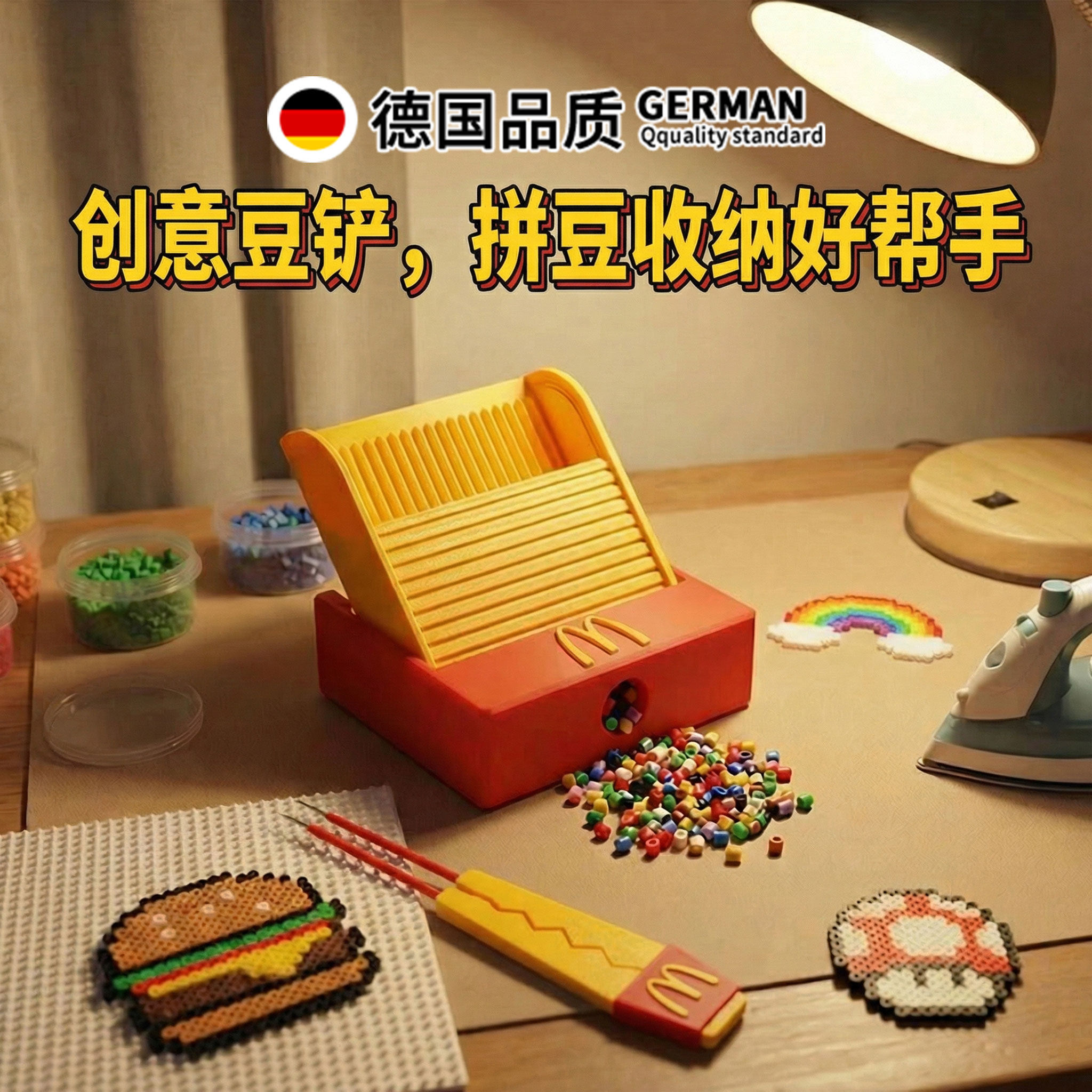德国拼豆笔铲3D打印丝滑不卡麦当劳豆铲豆针笔拼豆收纳盒拼豆工具,玩具/童车/益智/积木/模型,拼豆/拼豆工具,淘宝优惠券,粉丝福利购,淘宝优惠卷