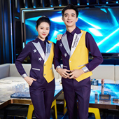 龙丽儿餐吧Livehouse音乐餐厅服务员工作服酒店饭店餐饮长袖 工装