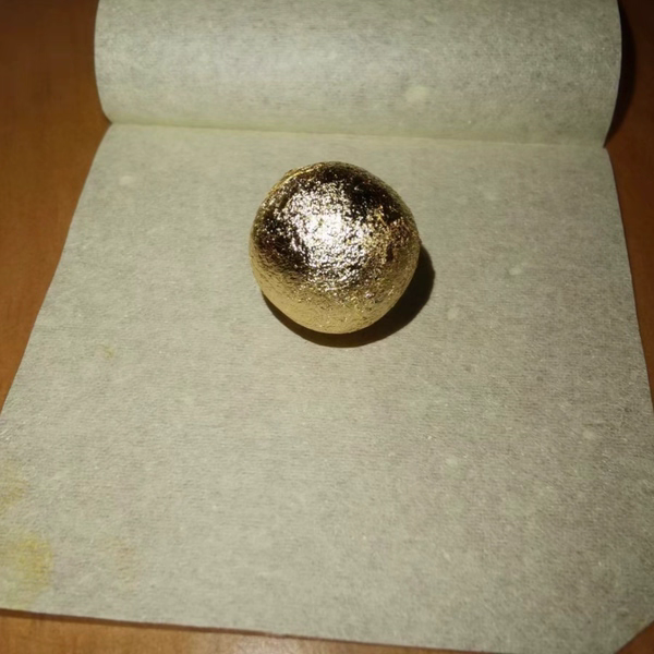 药用足金真金箔包中药金铂牛黄丸黄金薄纸蜜丸医用24K99纯金衣