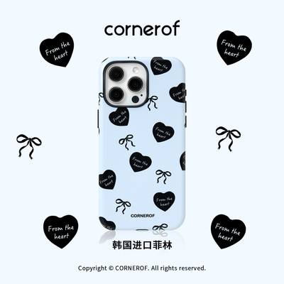 cornerof原创磁吸韩国进口菲林适用iPhone17promax手机壳16pro苹果14蓝色爱心13全包二合一12新款高级15pro