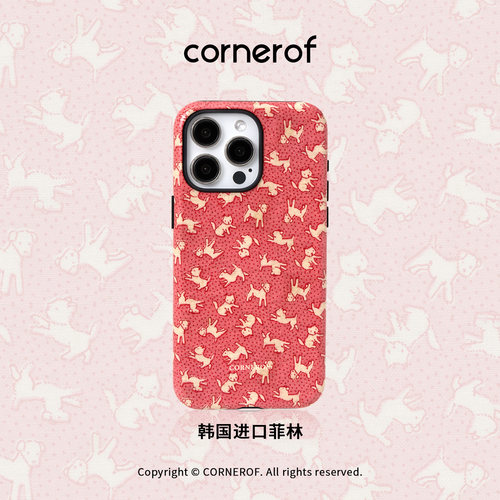 cornerof原创磁吸16韩国进口二合一菲林适用iPhone18promax手机壳14pro苹果13猫咪12全包15新款高级复古17pro
