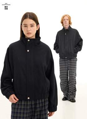 UNF 高智感Cleanfit结构分割BOXY廓形宽松立领夹克外套秋冬男女