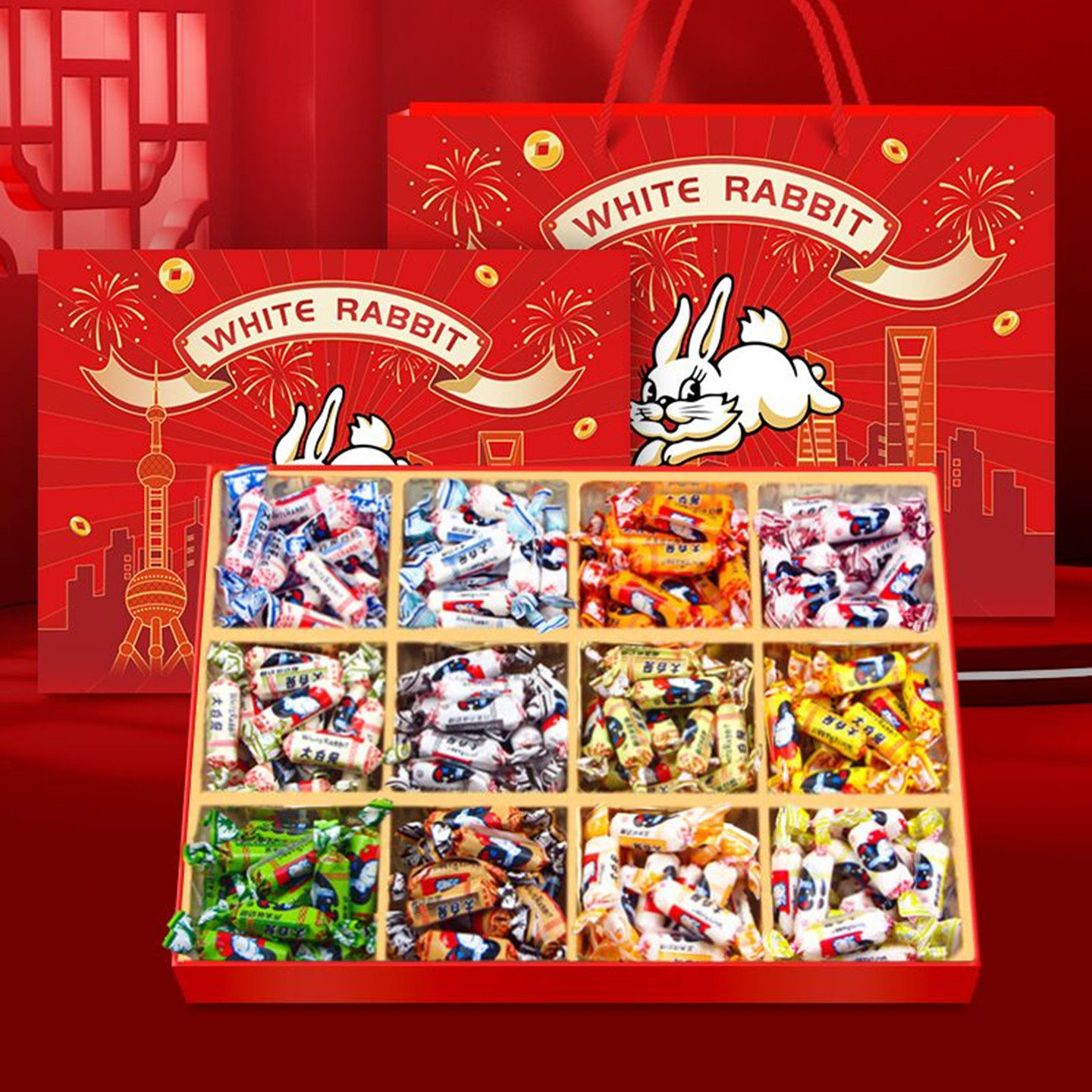 大白兔奶糖礼盒装2026年过年年货年会礼盒零食送人糖果春节礼品