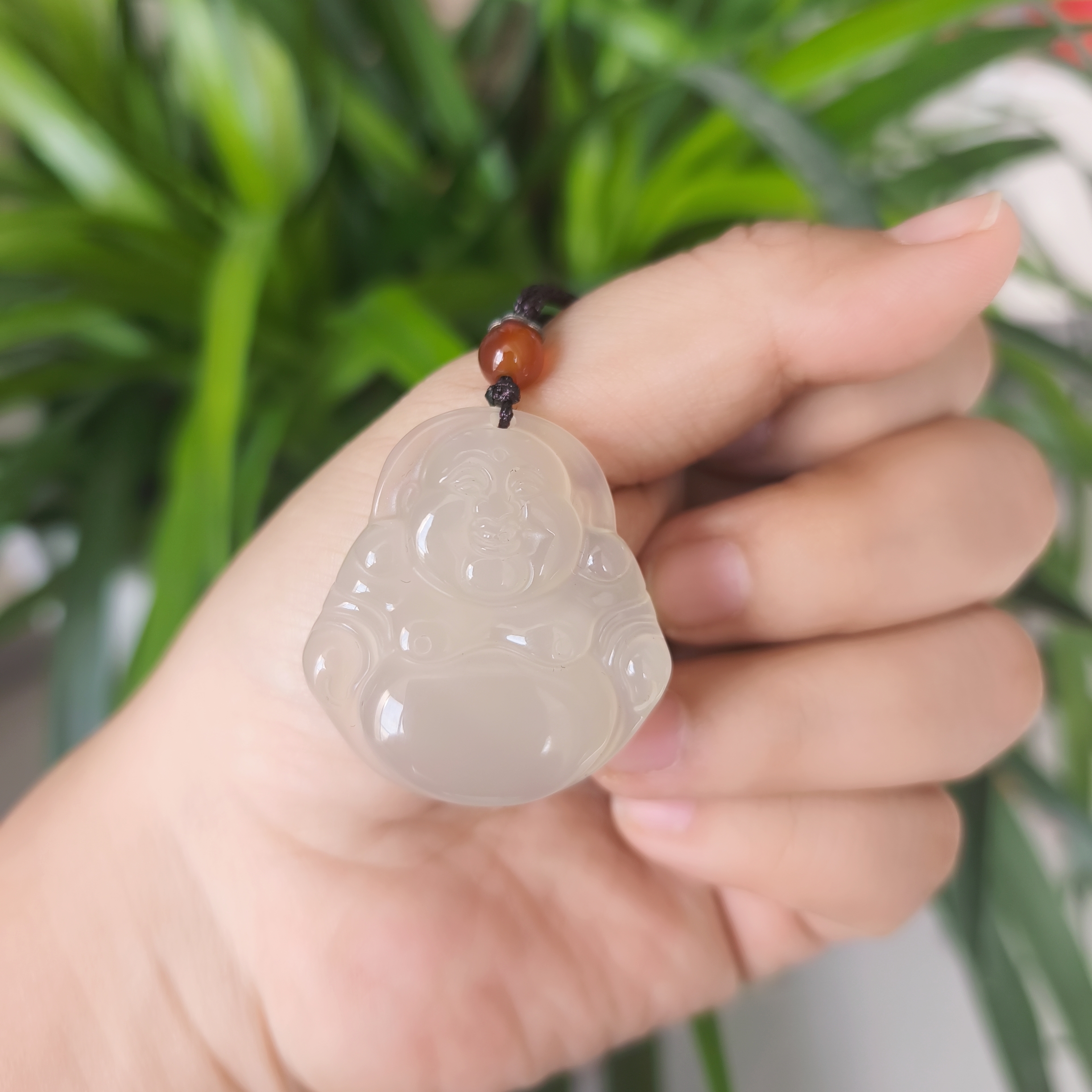 天然玛瑙玉佛公吊坠弥勒佛玉坠挂件女款项链儿童玉石挂坠大肚佛