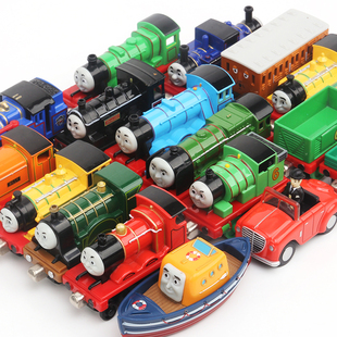 益智宝宝火车玩具手动滑行双磁合金小火车吸铁费迪南小轨道38包邮