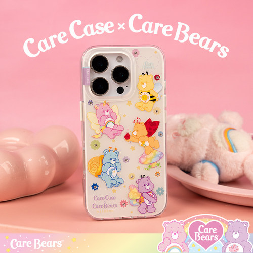 CARECASE X Care Bears联名手机壳 小熊钻石花园手机壳 适用于iphone17 16promax 可爱涂鸦 童趣风 原创设计