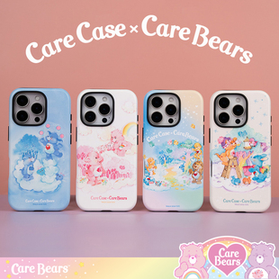 适用于iPhone CARECASE Max Bears联名 Pro Care 童趣可爱插画 表亲系列复古菲林二合一手机壳