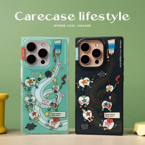 CARECASE健齿插画方形手机壳