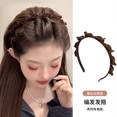 2025新款高端编发发箍女款发卡刘海压发发捆头箍夹子头饰盘发神器