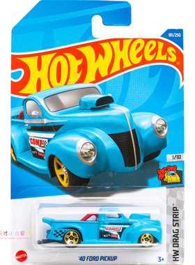 22年181号 '40 FORD PICKUP 福特 蓝色 风火轮 HW DRAG STRIP