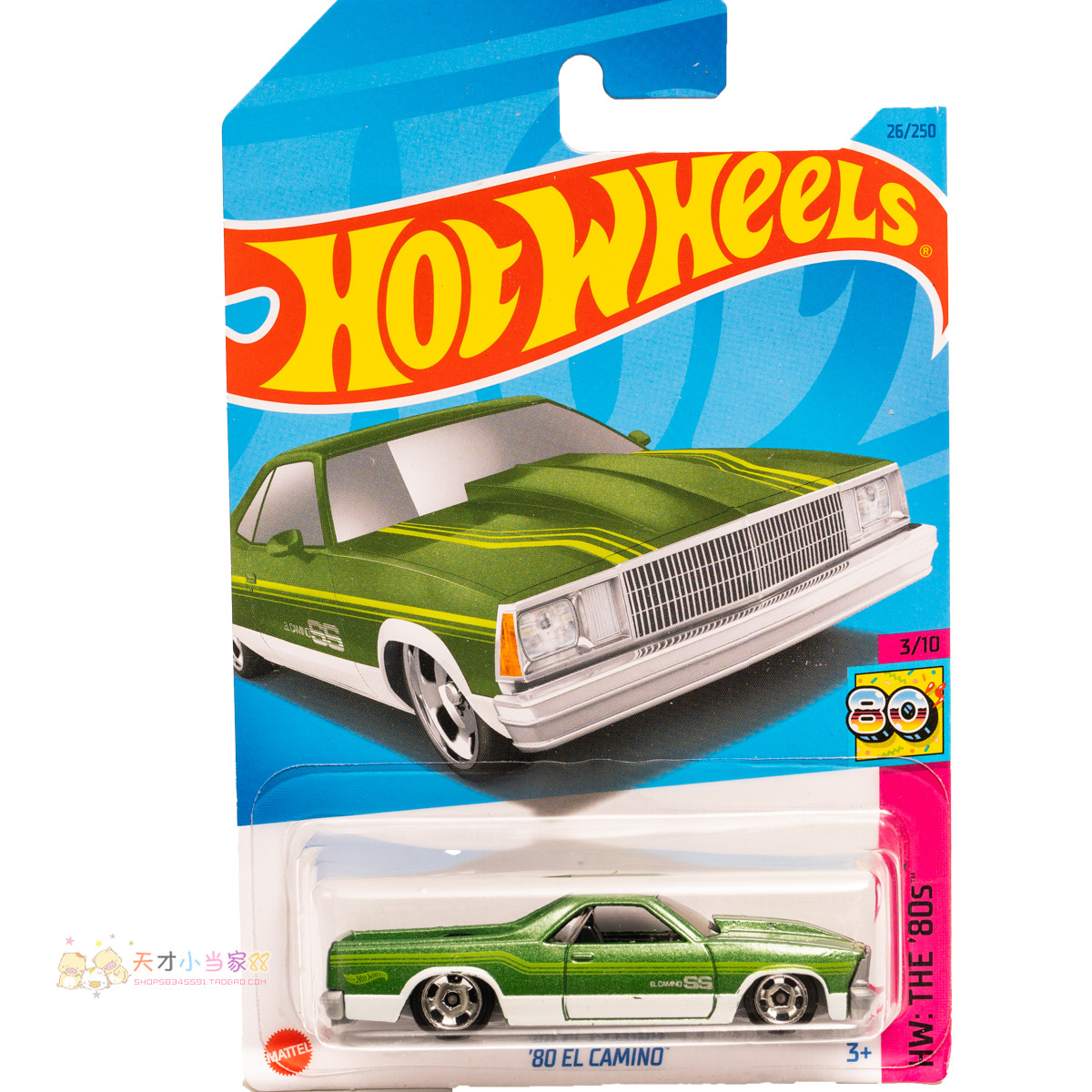 23年26号 '80 EL CAMINO 绿色 风火轮 HW THE'80S'系列23P