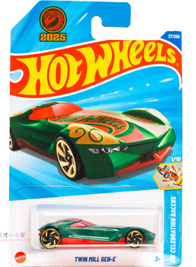 25年27号 HW BRAILLE RACER-TWIN MILL 蛇年特别版绿色 风火轮 HW