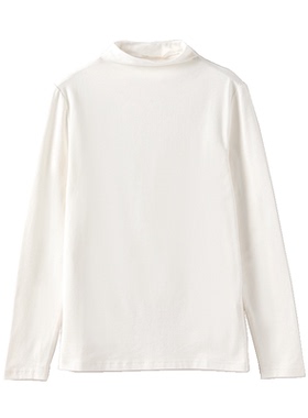 OTEX纯棉女士半高领长袖打底衫 纯色  柔软舒适 亲肤透气