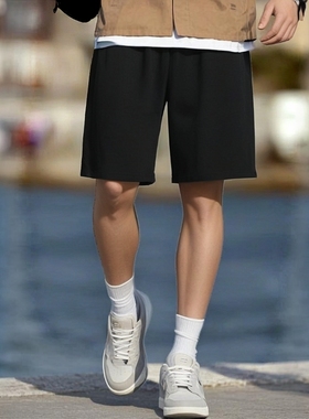 OTEX环保棉男士休闲短裤 松紧腰五分裤 宽松 透气