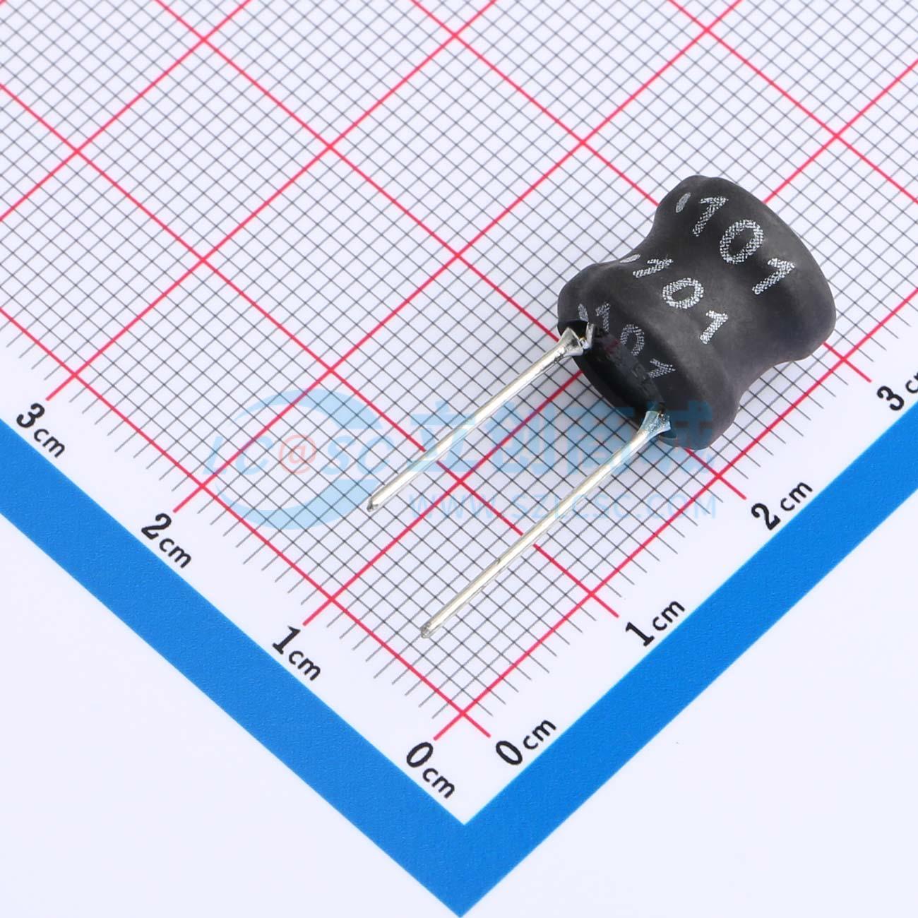 功率电感 RLB1314-101KL 插件,D=11.7mm 100uH ±10% 1A 原装