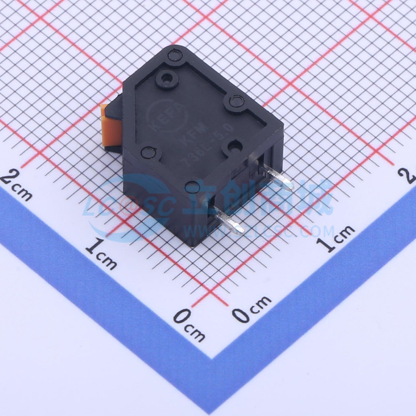 5只起 弹簧式接线端子 KFM736L-5.0-1P 插件P=5mm 1x1P 1P 电子元