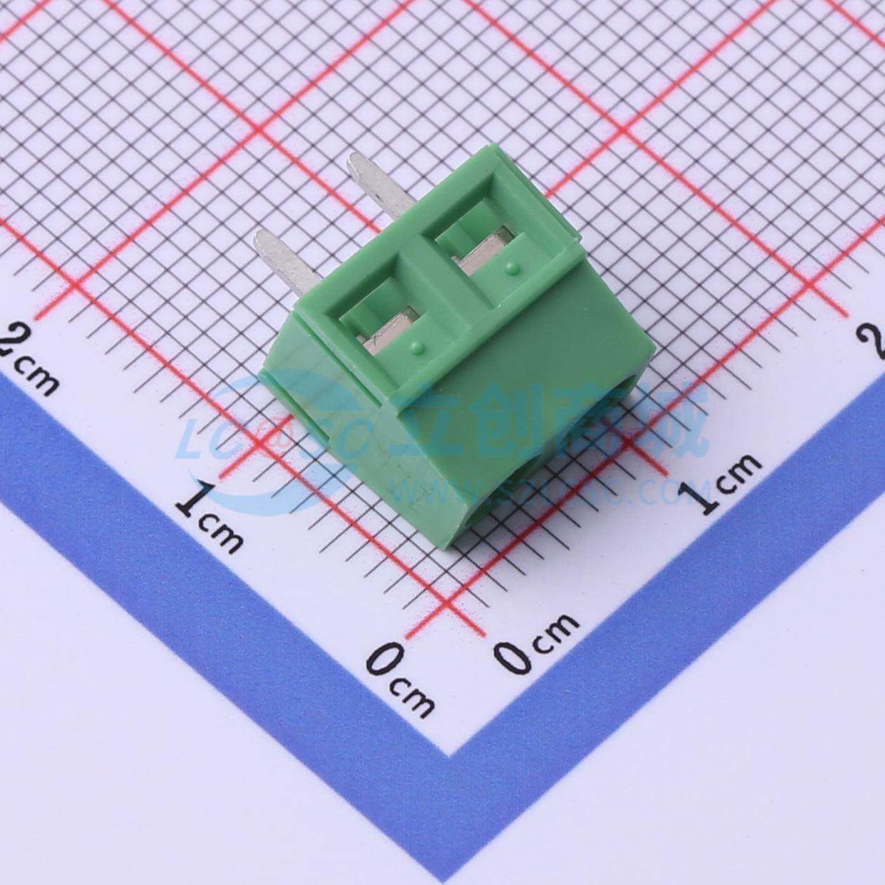 螺钉式接线端子 DB127V-5.08-2P-GN-S P=5.08mm 电子元器件配单