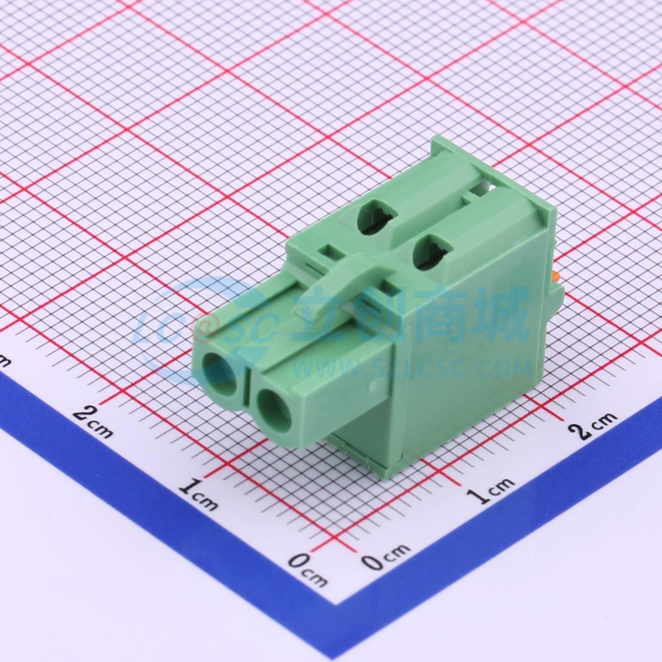 插拔式接线端子 2EDGKDF-5.08-02P-14-00A(H) P=5.08mm 插头 1x2P