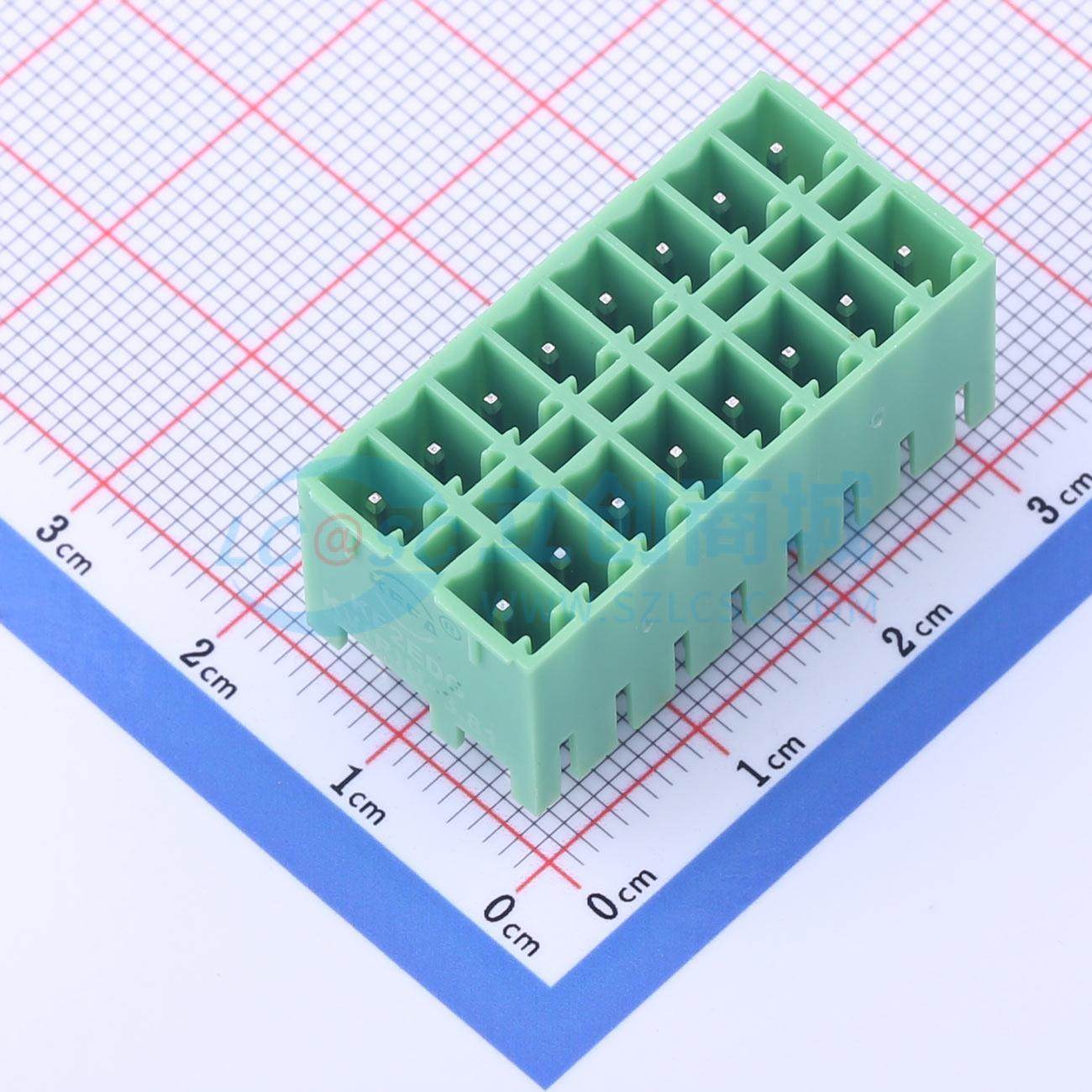 插拔式接线端子 KF2EDGKVH-3.81-2*8P  3.81mm 板端/插座-闭口 2x,电子元器件市场,连接器,淘宝优惠券,粉丝福利购,淘宝优惠卷