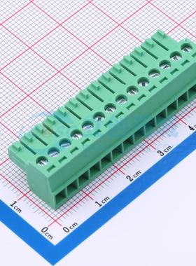插拔式接线端子 MX15EDGK-3.5-14P-GN01-Cu-Y-A P=3.5mm 插头 1x1