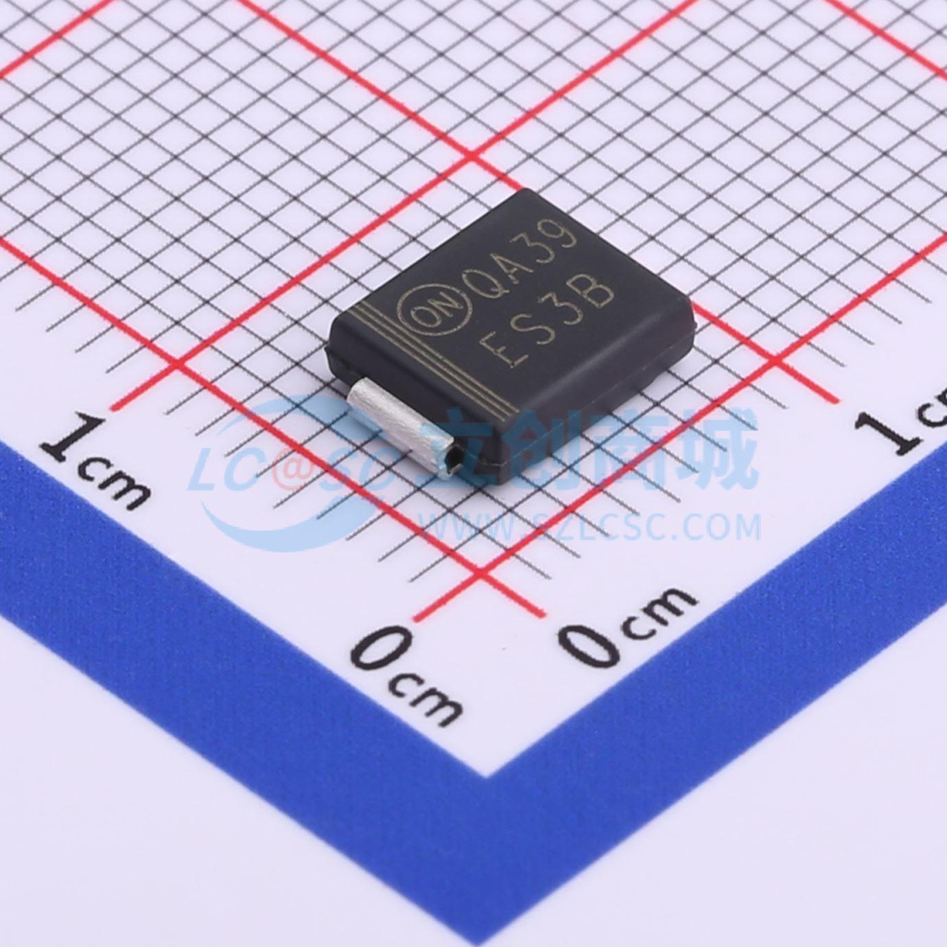 快恢复/高效率二极管 ES3B DO-214AB(SMC) 100V 3A onsemi(安森美