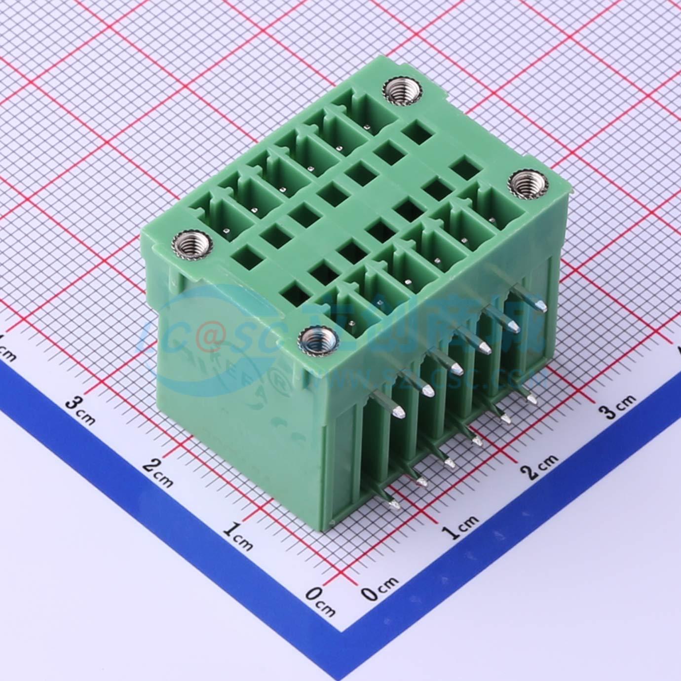 插拔式接线端子 KF2EDGRHM-3.5-2*6P 弯插,P=3.5mm 板端/插座-闭
