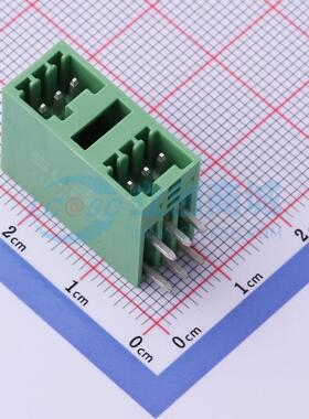 插拔式接线端子 DB2ERH-2.5-2*3P-GN 弯插,P=2.5mm 板端/插座-闭