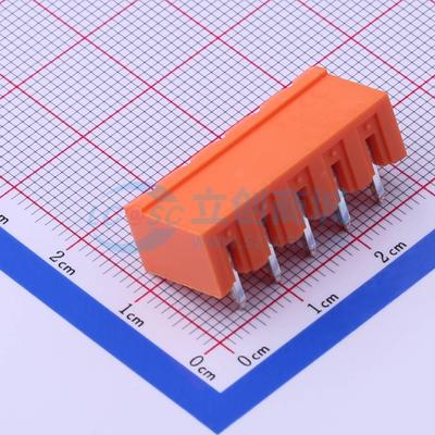 插拔式接线端子 DB2ERC-5.08-5P-OG 弯插,P=5.08mm 板端/插座-闭