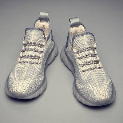 男士网鞋夏季透气男鞋子潮鞋2025新款潮流飞织运动鞋男休闲跑步鞋