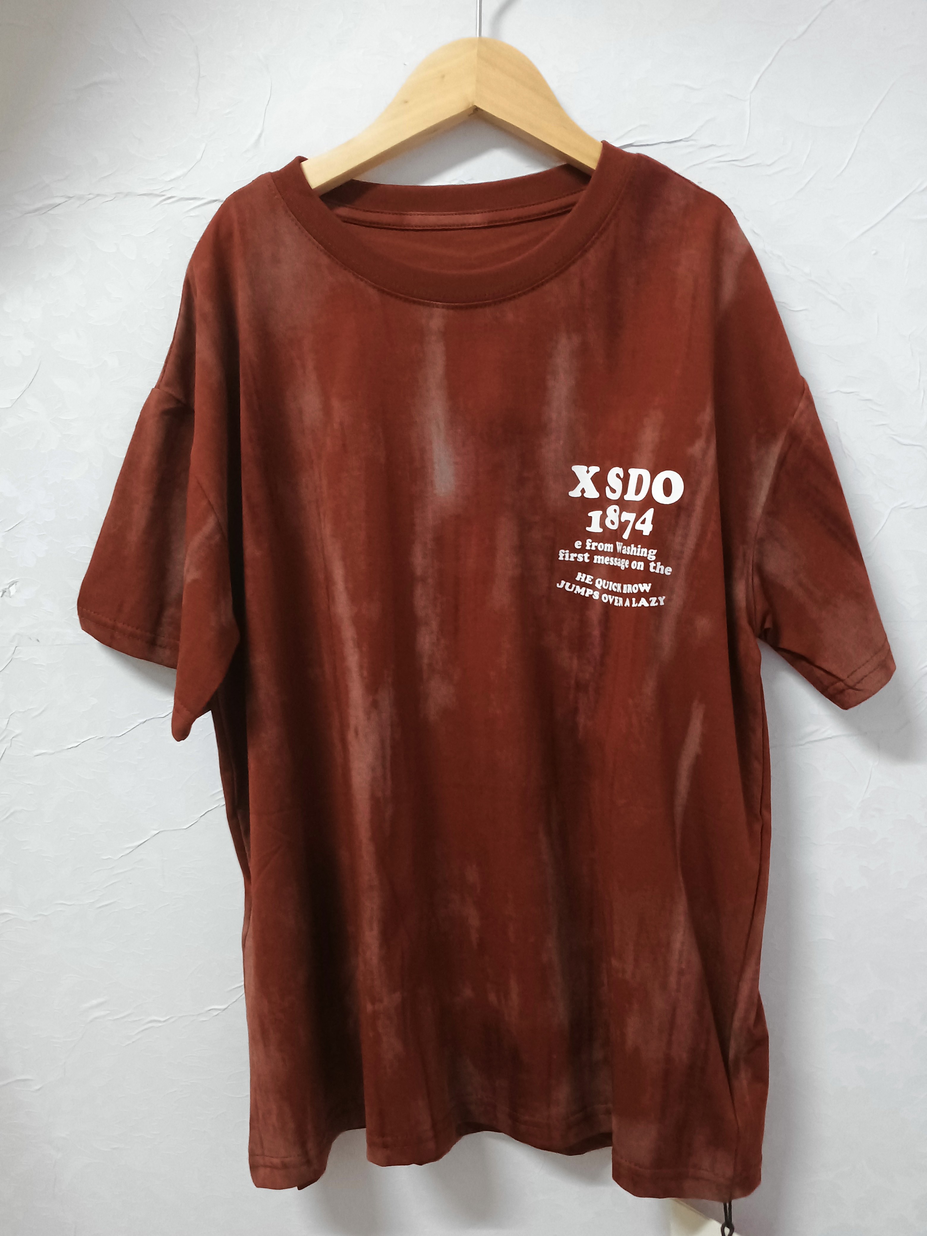 2026学生新款水洗复古做旧t恤吸汗男上衣服宽松短袖T恤中大儿童