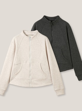 【春春Spring】拉链款运动百搭圆领长袖外套ss26489