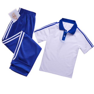 套装 夏装 T恤女宽松男上衣裤 polo衫 班服 情侣匆匆那年学生校服短袖