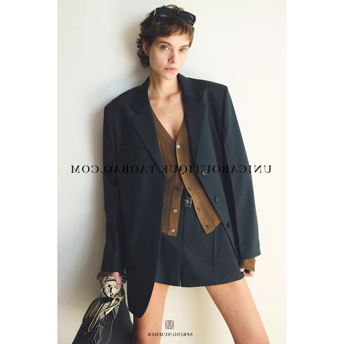 2026春装新款简约时髦可水洗精纺羊毛廓形西装西服外套/短裤套装