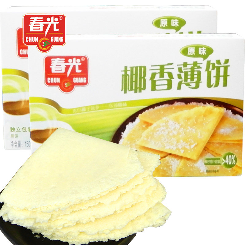 春光食品椰香薄饼休闲酥脆饼干