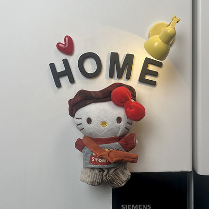 卡通磁吸冰箱贴老钱风kt猫可爱HelloKitty公仔装饰冰箱门创意摆件