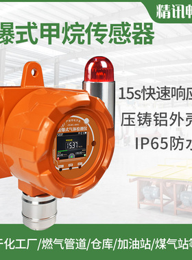 固定式CH4气体传感器报警器 RS485输出甲烷气体浓度检测4-20MA