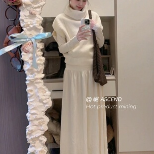 瑞瑞家长款连衣裙叠穿内搭百搭连衣裙(只卖连衣裙)Y59018-073